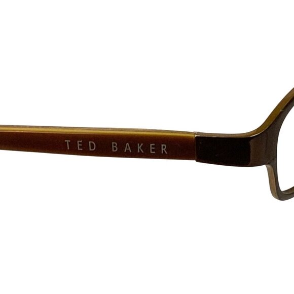 Ted Baker B105 Amber Rectangle Eyeglasses Frames Metal 52-17-135 - Picture 9 of 11